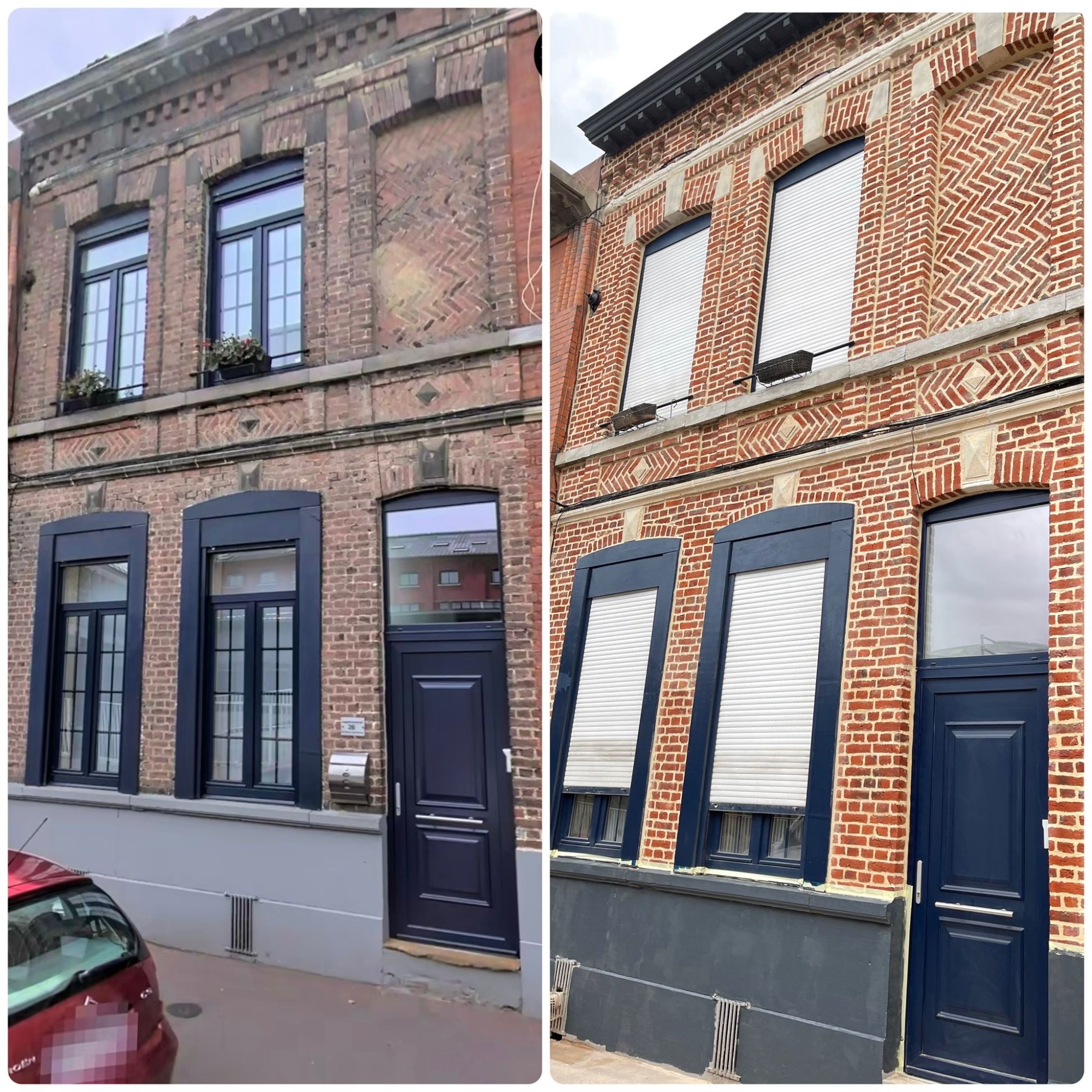 Avant/Après rejointoiement Tourcoing